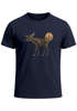 Herren T-Shirt Shirt Printshirt mit Aufdruck Polygon Elch Outdoor Motive Wandern Natur Wald Fashion Streetstyle Neverless®preview