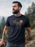 Herren T-Shirt Shirt Printshirt mit Aufdruck Polygon Elch Outdoor Motive Wandern Natur Wald Fashion Streetstyle Neverless®preview