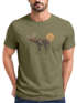 Herren T-Shirt Shirt Printshirt mit Aufdruck Polygon Elch Outdoor Motive Wandern Natur Wald Fashion Streetstyle Neverless®preview