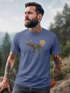 Herren T-Shirt Shirt Printshirt mit Aufdruck Polygon Elch Outdoor Motive Wandern Natur Wald Fashion Streetstyle Neverless®preview