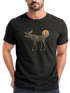 Herren T-Shirt Shirt Printshirt mit Aufdruck Polygon Elch Outdoor Motive Wandern Natur Wald Fashion Streetstyle Neverless®preview