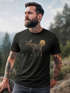 Herren T-Shirt Shirt Printshirt mit Aufdruck Polygon Elch Outdoor Motive Wandern Natur Wald Fashion Streetstyle Neverless®preview