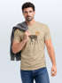 Herren T-Shirt Shirt Printshirt mit Aufdruck Polygon Elch Outdoor Motive Wandern Natur Wald Fashion Streetstyle Neverless®preview