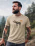 Herren T-Shirt Shirt Printshirt mit Aufdruck Polygon Elch Outdoor Motive Wandern Natur Wald Fashion Streetstyle Neverless®preview