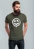 Herren T-Shirt Smile Seaky Face Print Aufdruck Teachwear Fashion Streetstyle Neverless®preview