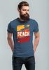 Herren T-Shirt Sommer Venice Beach Surfing Motiv Aufdruck Strand Palmen Fashion Streetstyle Neverless®preview