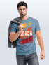 Herren T-Shirt Sommer Venice Beach Surfing Motiv Aufdruck Strand Palmen Fashion Streetstyle Neverless®preview
