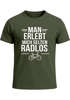 Herren T-Shirt Spruch Fahrradfahrer Man erlebt mich selten radlos Statement Fun-Shirt Spruch lustig Moonworks®preview