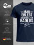 Herren T-Shirt Spruch Fahrradfahrer Man erlebt mich selten radlos Statement Fun-Shirt Spruch lustig Moonworks®preview