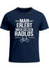 Herren T-Shirt Spruch Fahrradfahrer Man erlebt mich selten radlos Statement Fun-Shirt Spruch lustig Moonworks®preview