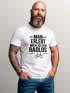 Herren T-Shirt Spruch Fahrradfahrer Man erlebt mich selten radlos Statement Fun-Shirt Spruch lustig Moonworks®preview