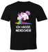 Herren T-Shirt Spruch Ich hasse Menschen kotzendes Einhorn Fun-Shirt Spruch lustig Moonworks®preview