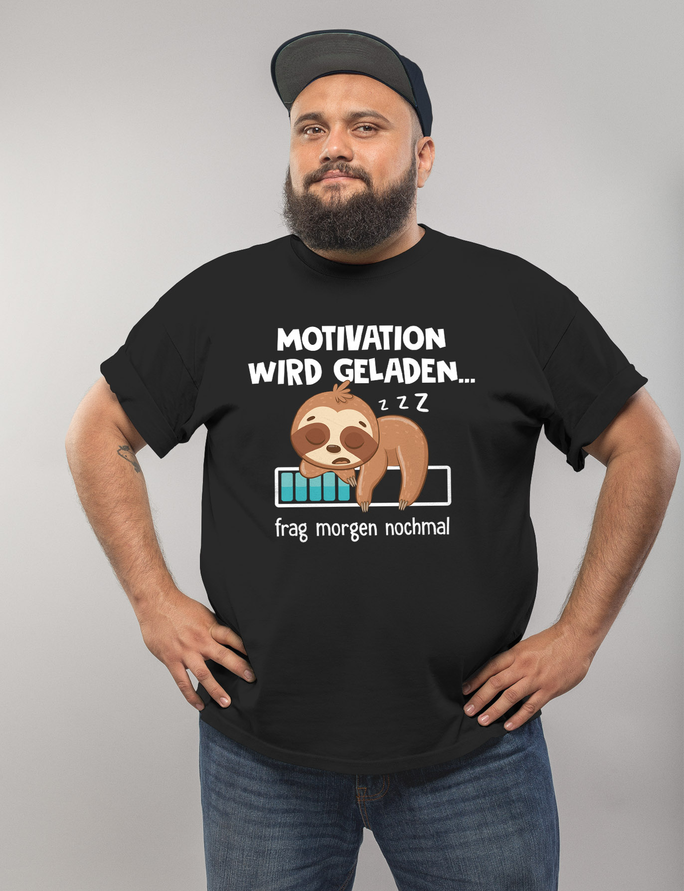 MoonWorks Herren T-Shirt – Spruch „An Alle Die Wissen Wie Der Hase Läuft – Er Hoppelt“, 100% Baumwolle, Slim Fit