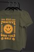 Herren T-Shirt Statement Spruch Stay Positive Good Vibes Only Sonne Smile Sommer Fashion Streetstyle Neverless®preview