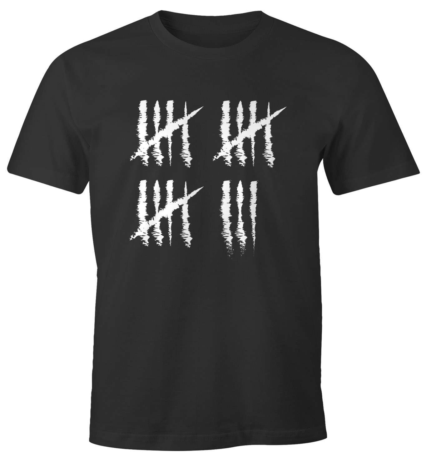 Herren T-Shirt {style_variation_string} Geburtstag Strichliste Striche Jubiläum Jahrgang Geschenk Alter Fun-Shirt Moonworks®