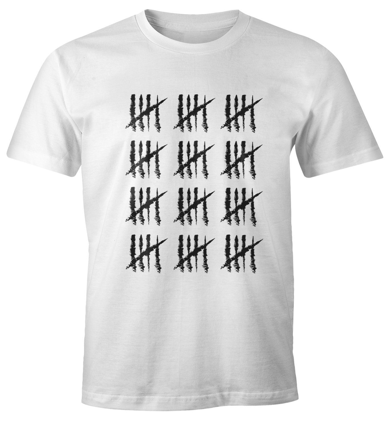 Herren T-Shirt {style_variation_string} Geburtstag Strichliste Striche Jubiläum Jahrgang Geschenk Alter Fun-Shirt Moonworks®