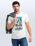 Herren T-Shirt Summer California Holidays Sommer Palmen Foto Print  Aufdruck Schrfitzug Fashion Streetstyle Neverless®preview