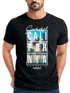 Herren T-Shirt Summer California Holidays Sommer Palmen Foto Print  Aufdruck Schrfitzug Fashion Streetstyle Neverless®preview