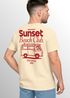 Herren T-Shirt Sunset Beach Club Retro Shirt– Sommer Rückendruck im Vintage Look – Kurzarm Baumwollshirt Neverless®preview