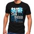 Herren T-Shirt Surf Design San Diego Palmen Beach Strand Sommer Palmen Fashion Streetstyle Neverless®preview