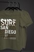 Herren T-Shirt Surf Design San Diego Palmen Beach Strand Sommer Palmen Fashion Streetstyle Neverless®preview