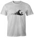 Herren T-Shirt  Surfer surfing surfen Surfboard Wave Welle Wellenreiten Urlaub Meer Ozean Surfer Boy Silhouette Slim Fit Neverless®preview