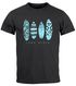 Herren T-Shirt Surfing Fashion Aufdruck Long Beach Surfboard Sommer Strand Streetstyle Neverless®preview