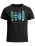 Herren T-Shirt Surfing Fashion Aufdruck Long Beach Surfboard Sommer Strand Streetstyle Neverless®preview