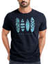 Herren T-Shirt Surfing Fashion Aufdruck Long Beach Surfboard Sommer Strand Streetstyle Neverless®preview