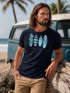 Herren T-Shirt Surfing Fashion Aufdruck Long Beach Surfboard Sommer Strand Streetstyle Neverless®preview