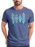 Herren T-Shirt Surfing Fashion Aufdruck Long Beach Surfboard Sommer Strand Streetstyle Neverless®preview
