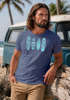 Herren T-Shirt Surfing Fashion Aufdruck Long Beach Surfboard Sommer Strand Streetstyle Neverless®preview