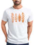 Herren T-Shirt Surfing Fashion Aufdruck Long Beach Surfboard Sommer Strand Streetstyle Neverless®preview