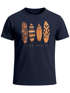 Herren T-Shirt Surfing Fashion Aufdruck Long Beach Surfboard Sommer Strand Streetstyle Neverless®preview