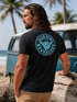 Herren T-Shirt Surfing Surfer Motiv Hang Loose Sommer Sonne Wellen Backprint Fashion Streetstyle Neverless®preview