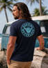 Herren T-Shirt Surfing Surfer Motiv Hang Loose Sommer Sonne Wellen Backprint Fashion Streetstyle Neverless®preview