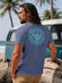 Herren T-Shirt Surfing Surfer Motiv Hang Loose Sommer Sonne Wellen Backprint Fashion Streetstyle Neverless®preview