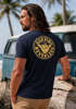 Herren T-Shirt Surfing Surfer Motiv Hang Loose Sommer Sonne Wellen Backprint Fashion Streetstyle Neverless®preview