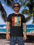 Herren T-Shirt Surfing Surfer Style Schriftzug California Dreams Palmen Print Sommer Fashion Streetstyle Neverless®preview