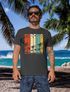 Herren T-Shirt Surfing Surfer Style Schriftzug California Dreams Palmen Print Sommer Fashion Streetstyle Neverless®preview