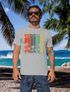 Herren T-Shirt Surfing Surfer Style Schriftzug California Dreams Palmen Print Sommer Fashion Streetstyle Neverless®preview