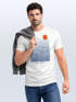 Herren T-Shirt Surfshirt mit Wellenlinien, Sonne & Surfer Motiv – Sommer Grafikshirt im minimalistischen Look Fashion Streetstyle Neverless®preview