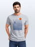 Herren T-Shirt Surfshirt mit Wellenlinien, Sonne & Surfer Motiv – Sommer Grafikshirt im minimalistischen Look Fashion Streetstyle Neverless®preview