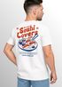 Herren T-Shirt Sushi Lovers Club – Grafikshirt mit Sushi Print – Lustiges Foodie Shirt Sommer Fashion Streetstyle Neverless®preview