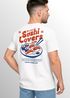 Herren T-Shirt Sushi Lovers Club – Grafikshirt mit Sushi Print – Lustiges Foodie Shirt Sommer Fashion Streetstyle Neverless®preview