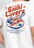 Herren T-Shirt Sushi Lovers Club – Grafikshirt mit Sushi Print – Lustiges Foodie Shirt Sommer Fashion Streetstyle Neverless®preview