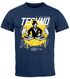Herren T-Shirt Techno Print Musik Retro Grafik Aufdruck Schriftzug Fashion Streetstyle Neverless®preview