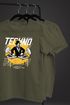 Herren T-Shirt Techno Print Musik Retro Grafik Aufdruck Schriftzug Fashion Streetstyle Neverless®preview