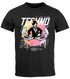 Herren T-Shirt Techno Print Musik Retro Grafik Aufdruck Schriftzug Fashion Streetstyle Neverless®preview