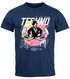 Herren T-Shirt Techno Print Musik Retro Grafik Aufdruck Schriftzug Fashion Streetstyle Neverless®preview